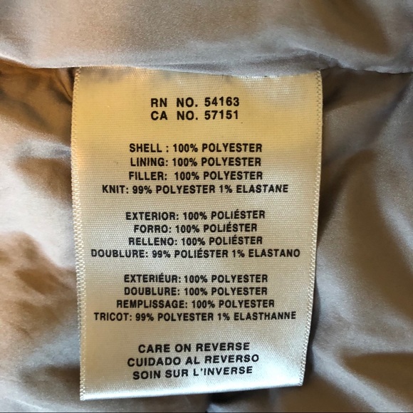 Levi’s Hooded Puffer Coat Navy Striped XL - Picture 5 of 7